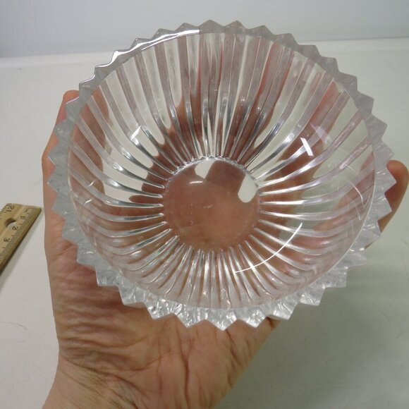 Rose floral lead crystal glass dish with lid Bohemia Vanity Dish - Picture 13 of 16